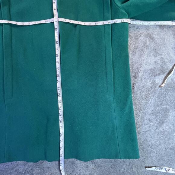 Vintage Teal Wool Coat by American Bazaar Size 14 Made in USA - Picture 14 of 16